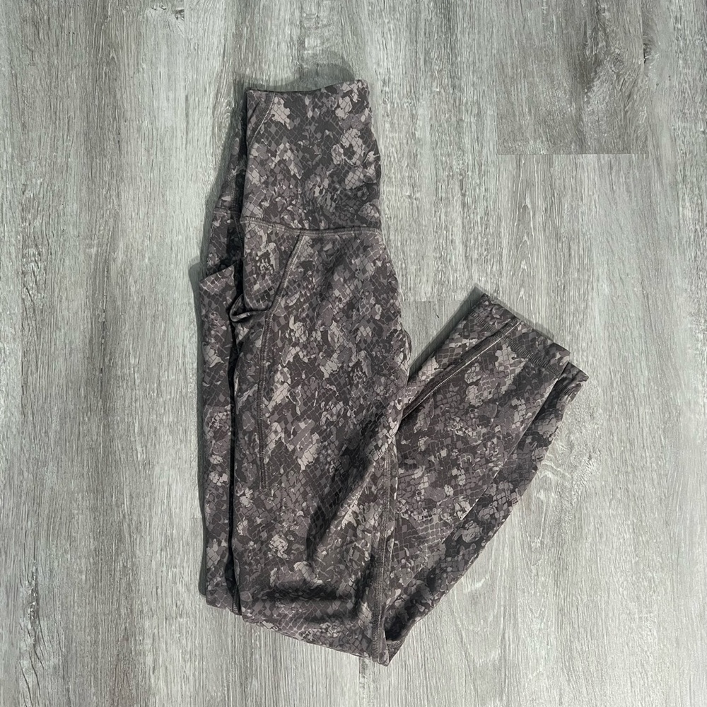 lululemon athletica Gray Patterned Leggings